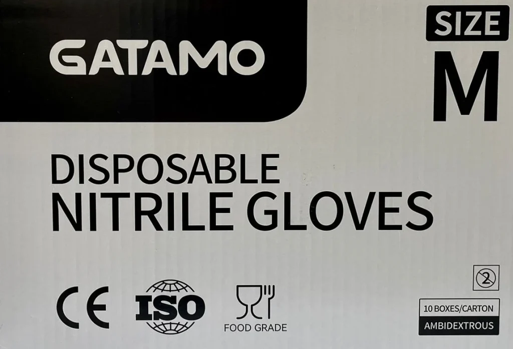 black nitrile gloves box front black nitrile gloves box front
