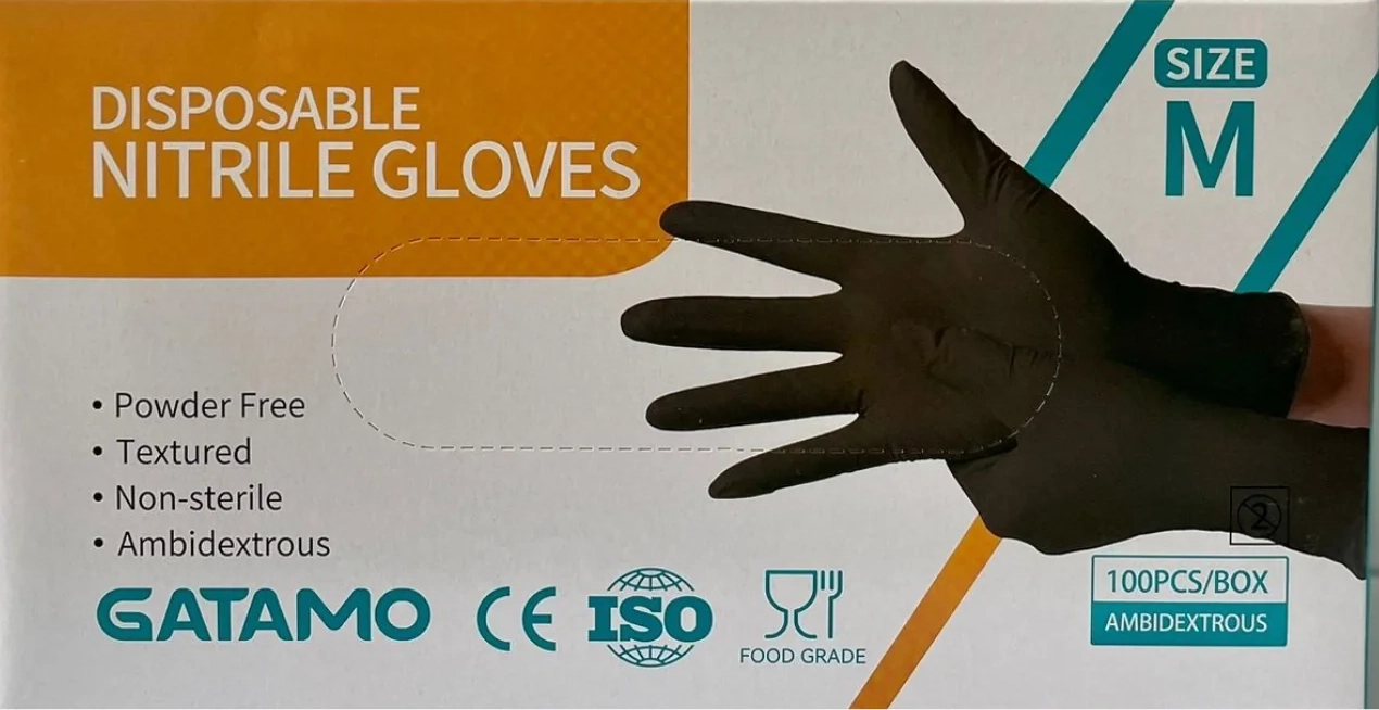 black nitrile gloves